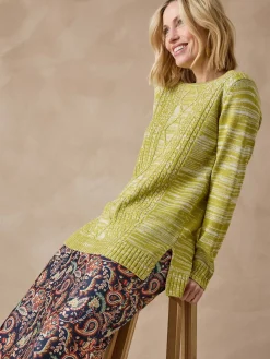 Femme Daxon Pull torsadé encolure ronde