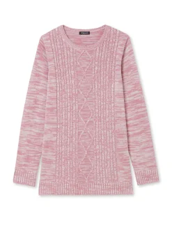 Femme Daxon Pull torsadé encolure ronde