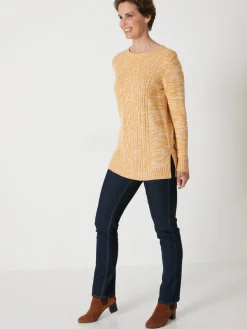 Femme Daxon Pull torsadé encolure ronde