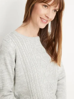 Femme Daxon Pull torsadé encolure ronde