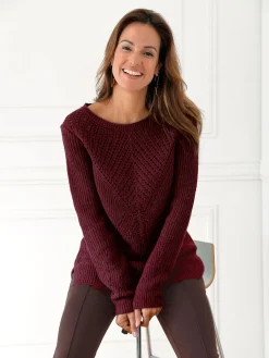 Femme Daxon Pull tunique côtes perlées