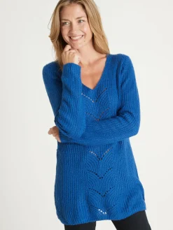 Femme Daxon Pull-tunique côtes perlées