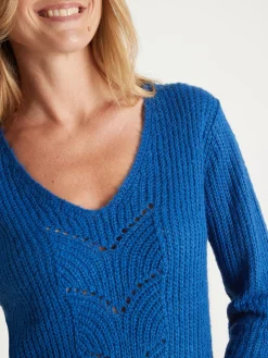 Femme Daxon Pull-tunique côtes perlées