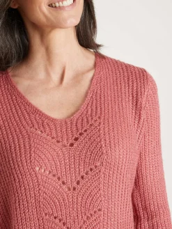 Femme Daxon Pull-tunique côtes perlées