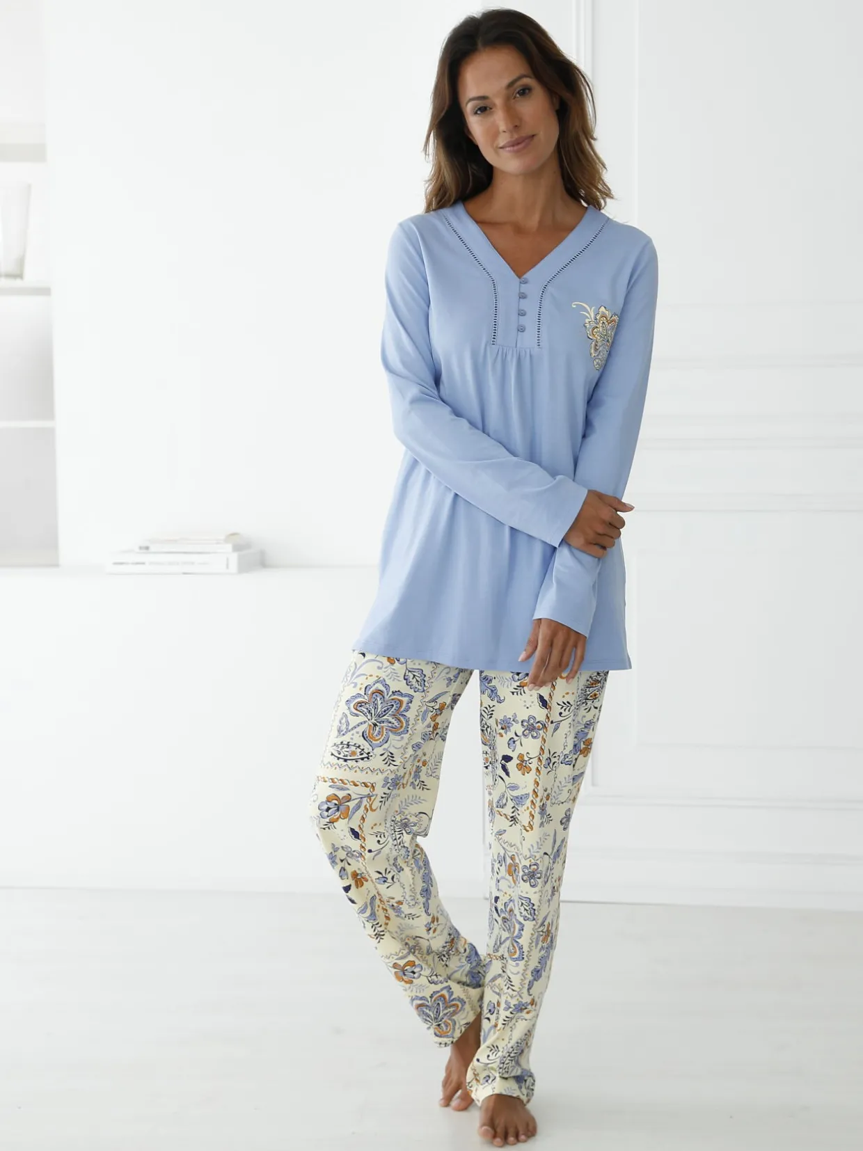 Daxon Pyjama coupe ample jersey pur coton