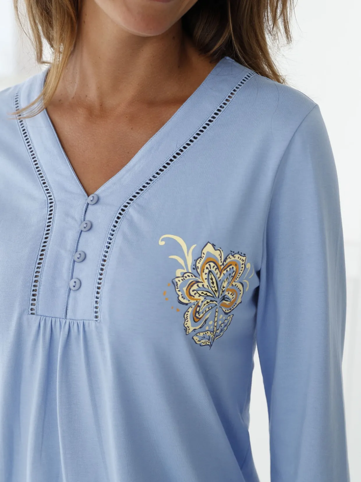 Daxon Pyjama coupe ample jersey pur coton