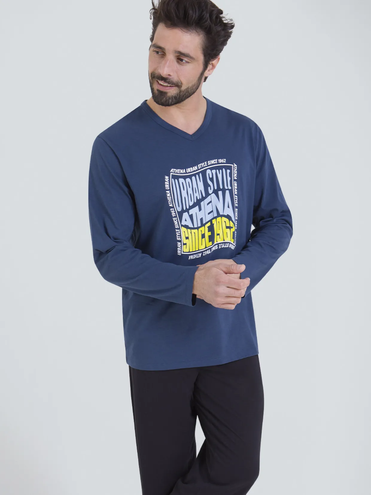 Homme Athéna Pyjama Ecopack Sérigraphié