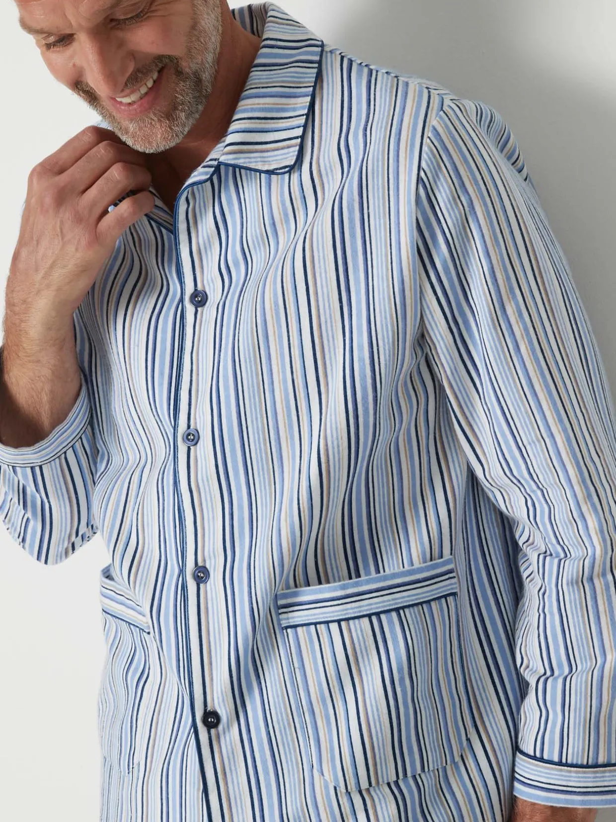 Homme Daxon Pyjama en flanelle pur coton