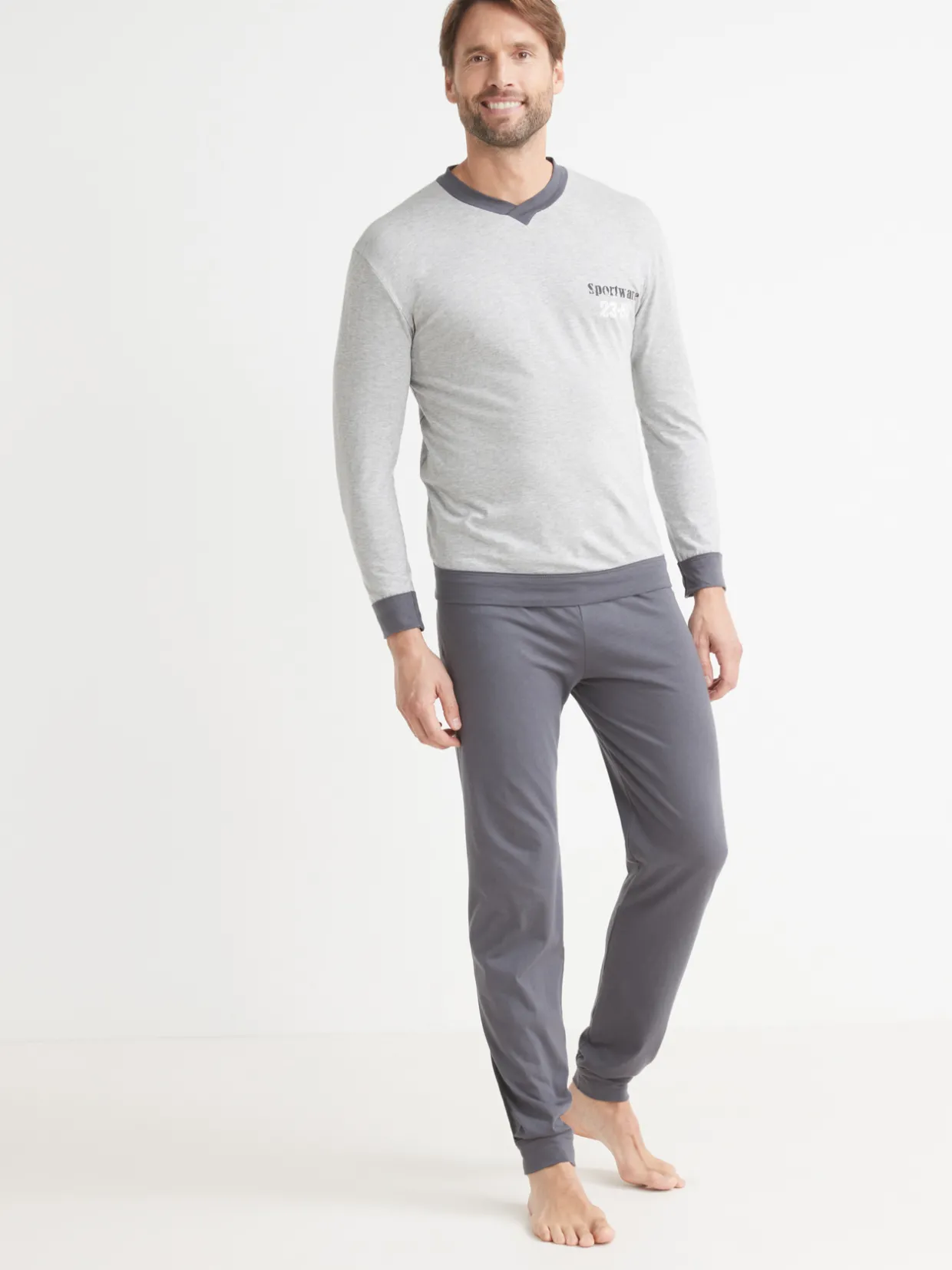 Homme Pyjama en maille pur coton