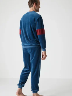Homme Daxon Pyjama forme jogging en velours