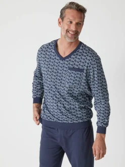 Homme Daxon Pyjama forme jogging jersey pur coton