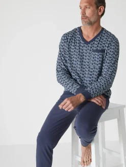 Homme Daxon Pyjama forme jogging jersey pur coton