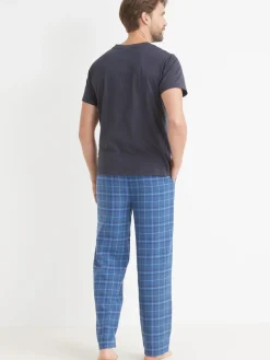 Homme Daxon Pyjama jersey et flanelle pur coton