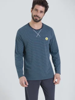 Homme Athéna Pyjama Rayures l'Escale