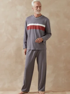 Homme Daxon Pyjamas jersey pur coton lot de 2