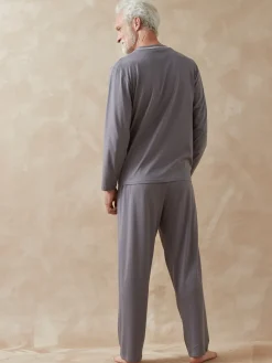 Homme Daxon Pyjamas jersey pur coton lot de 2