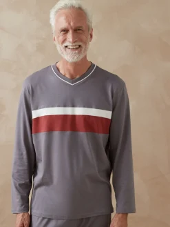 Homme Daxon Pyjamas jersey pur coton lot de 2