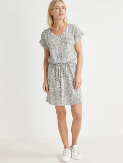 Femme Daxon Robe 3 trous tissu fluide