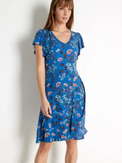 Femme Daxon Robe à volants, manches courtes