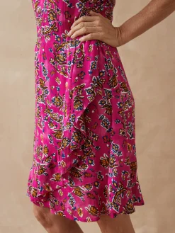 Femme Daxon Robe à volants, manches courtes