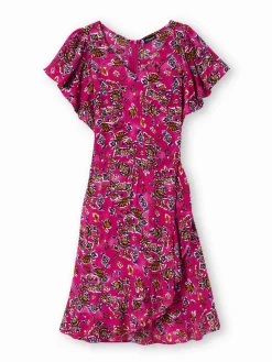 Femme Daxon Robe à volants, manches courtes