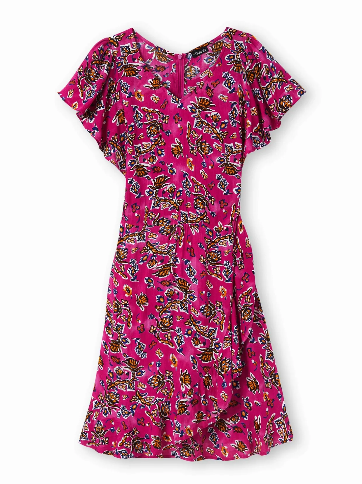 Femme Daxon Robe à volants, manches courtes