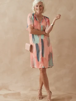 Femme Daxon Robe ample en crêpe froissé