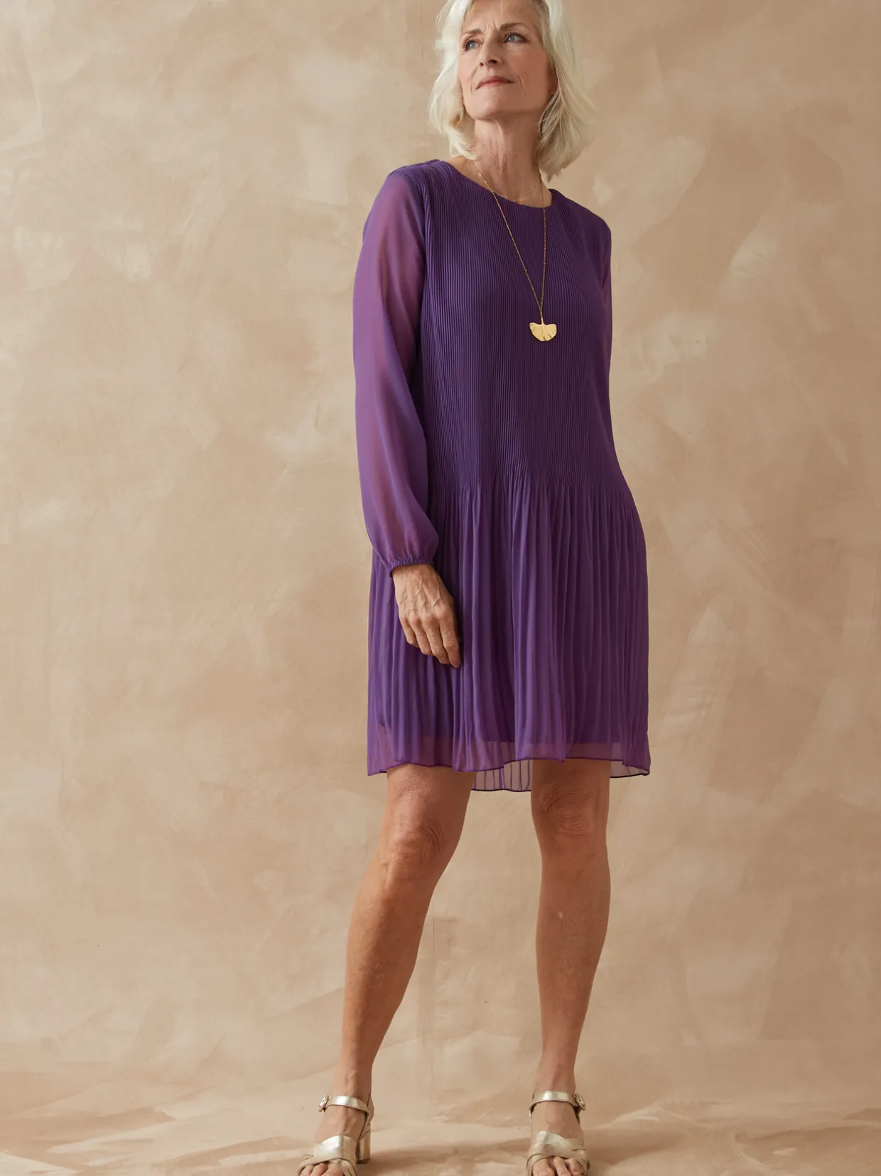 Femme Daxon Robe au plissé permanent