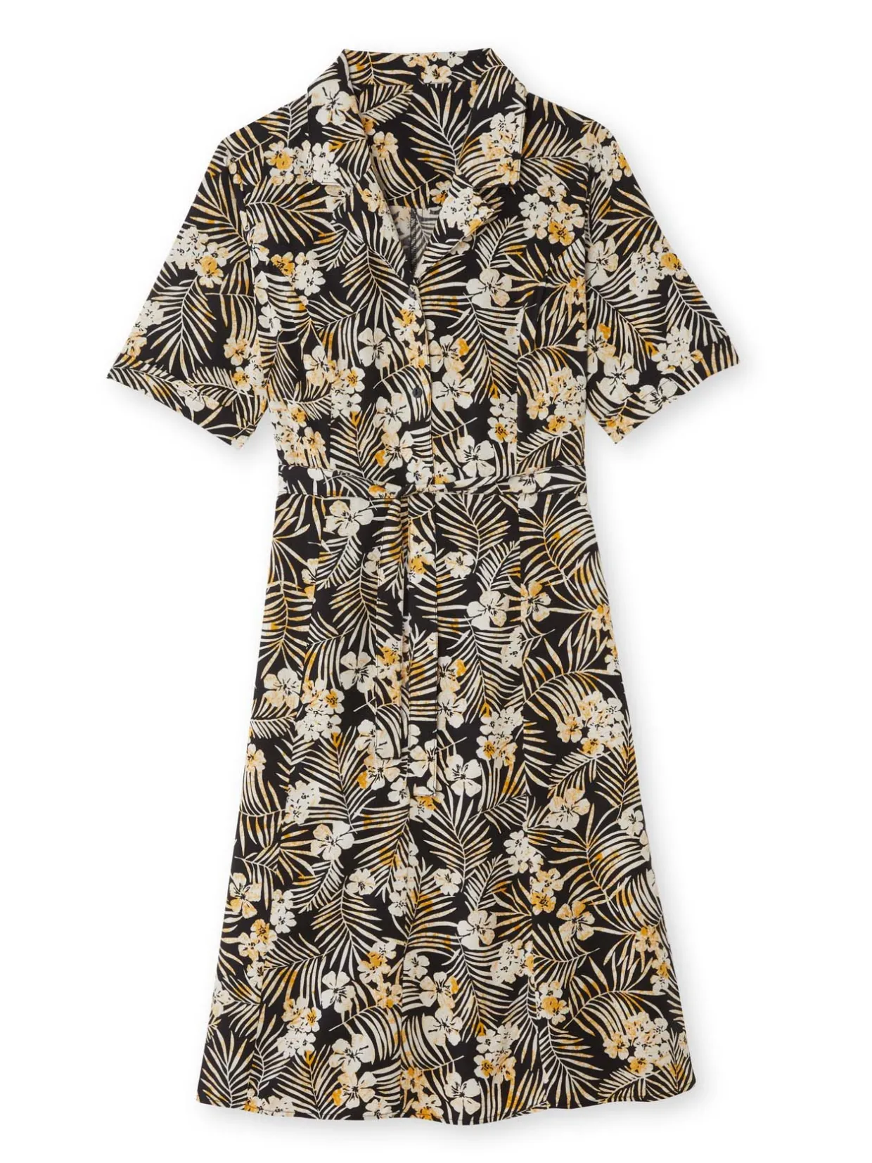 Femme Daxon Robe col tailleur manches courtes