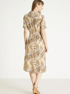 Femme Daxon Robe col tailleur manches courtes