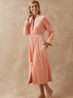 Daxon Robe de chambre boutonnée en velours
