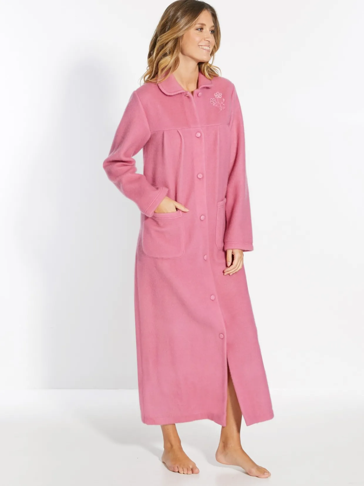 Daxon Robe de chambre col Claudine courtelle