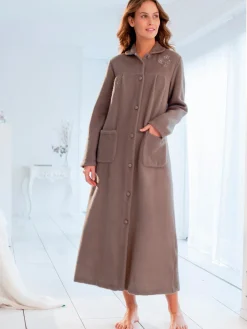 Daxon Robe de chambre col Claudine courtelle