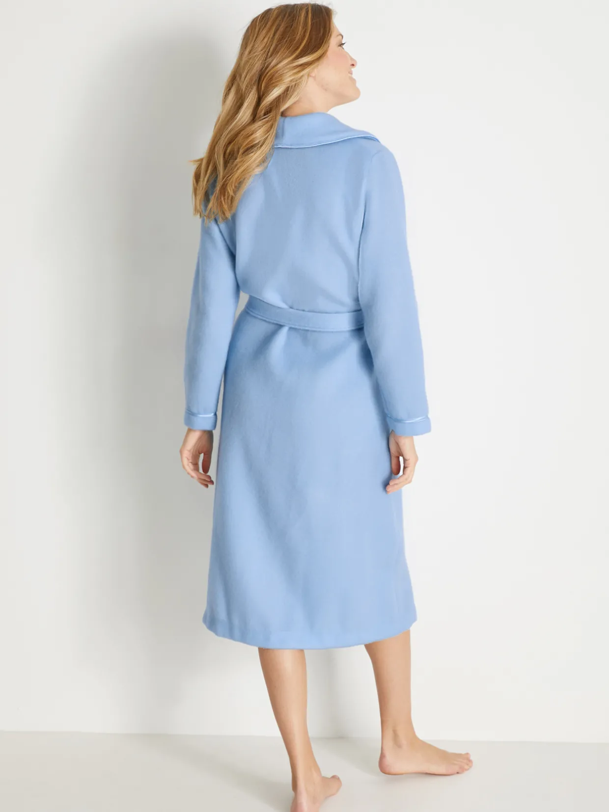 Daxon Robe de chambre en molleton courtelle