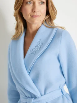 Daxon Robe de chambre en molleton courtelle