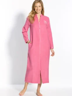 Daxon Robe de chambre zip molleton courtelle