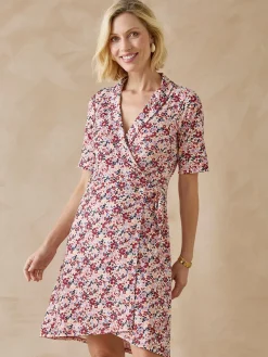 Femme Daxon Robe effet portefeuille en maille