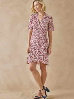 Femme Daxon Robe effet portefeuille en maille