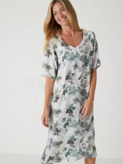 Femme Daxon Robe effet satiné manches larges