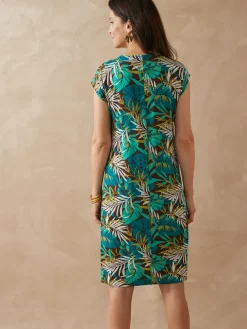 Femme Daxon Robe en maille avec perles fantaisie