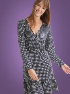 Femme Daxon Robe en maille effet cache-coeur