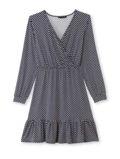 Femme Daxon Robe en maille effet cache-coeur