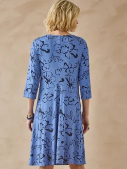 Femme Daxon Robe en maille fluide effet drapé