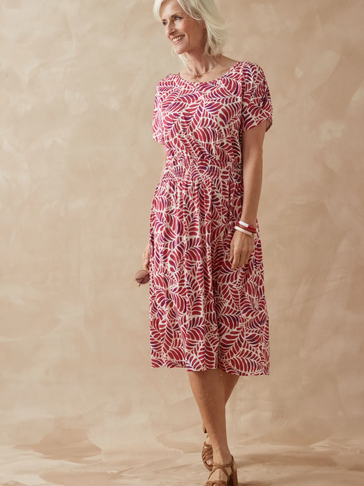 Femme Daxon Robe encolure bateau en maille fluide