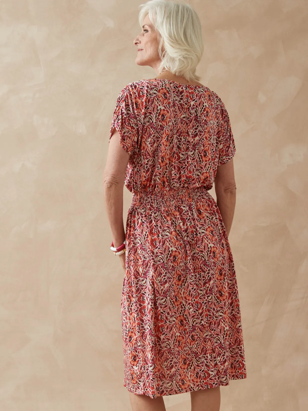 Femme Daxon Robe encolure bateau en maille fluide