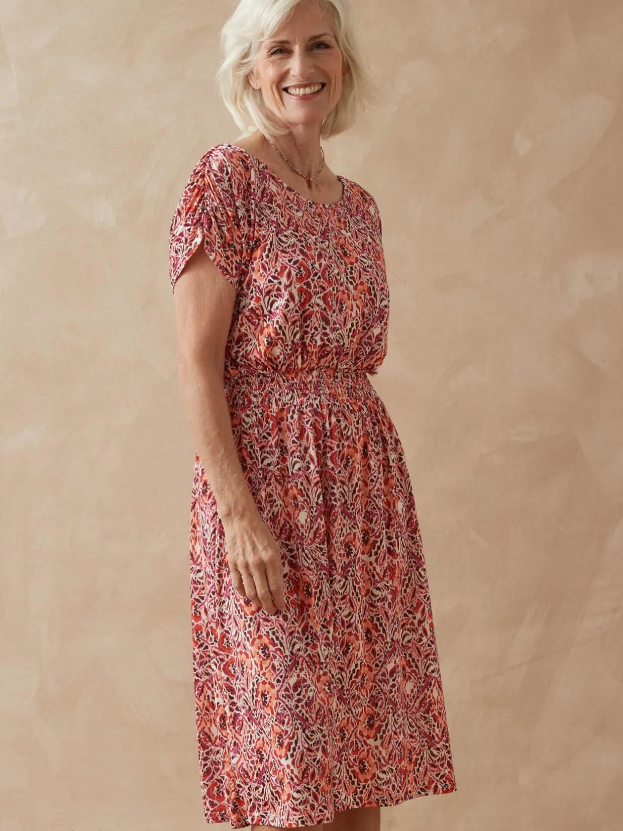 Femme Daxon Robe encolure bateau en maille fluide