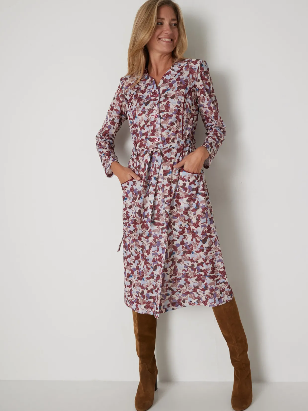 Femme Daxon Robe encolure coeur en maille