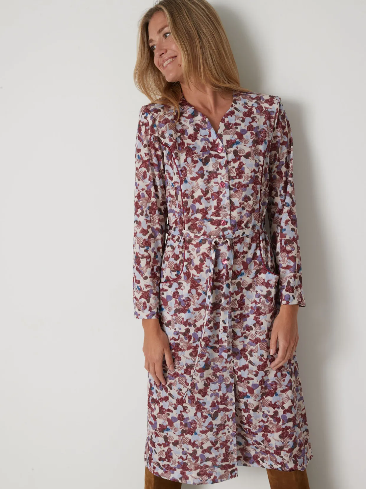 Femme Daxon Robe encolure coeur en maille