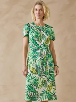 Femme Daxon Robe encolure ronde en maille fluide