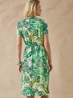 Femme Daxon Robe encolure ronde en maille fluide